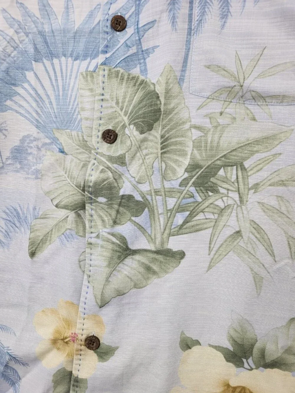 Tommy Bahama Silk Hawaiian flower palm Shirt Tropical Resort SZ 3XB 3X Big Camp
